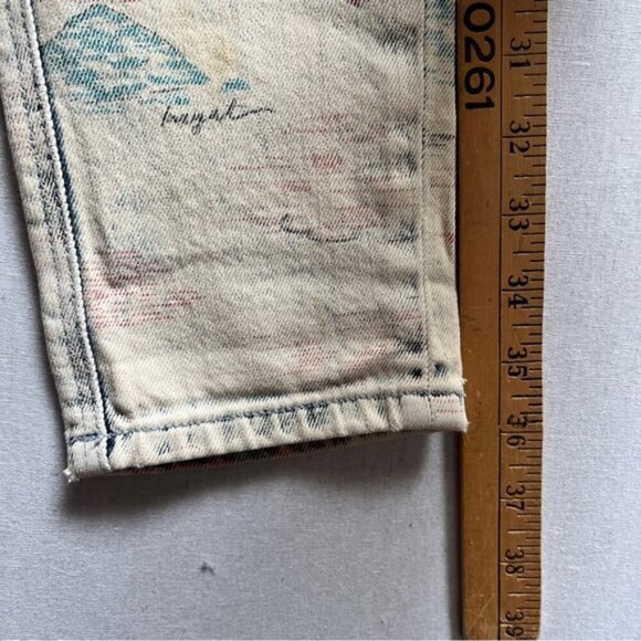 Insight beautiful scenery printed mid rise slim denim Sz 31” - Picture 13 of 14